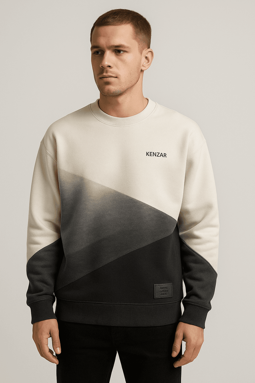 Oblique Oatmeal – Premium Fleece Sweatshirt